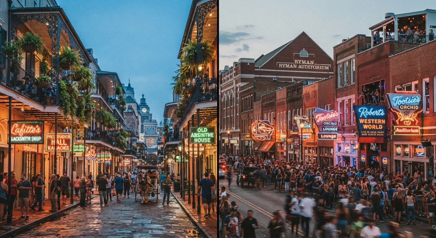 New Orleans vs. Nashville: Two Cities, Two Very Different Trips