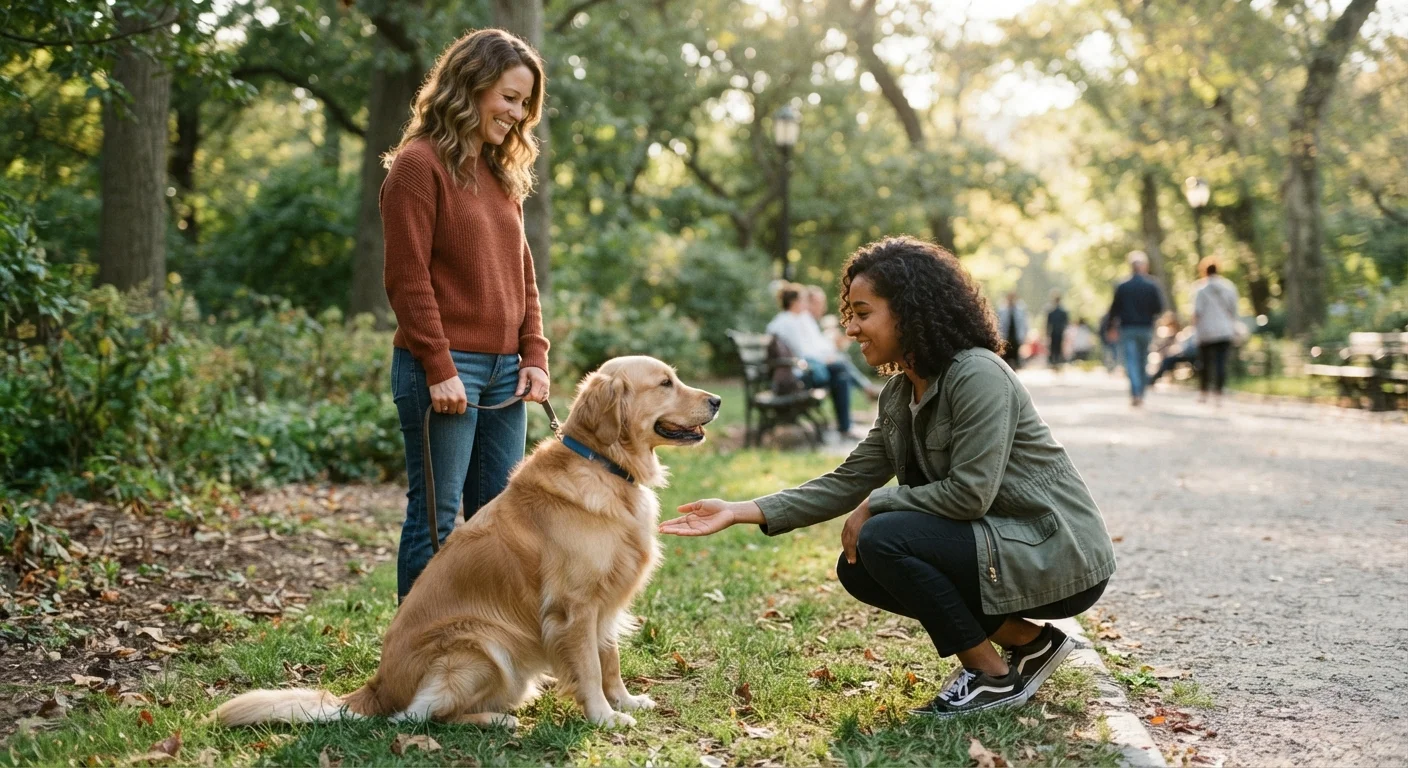 Teaching a Dog to Stay Calm Around Strangers
